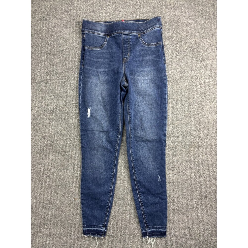 Spanx Jegging Jeans Womens Medium Blue Medium Wash High Rise Stretch Distressed‎